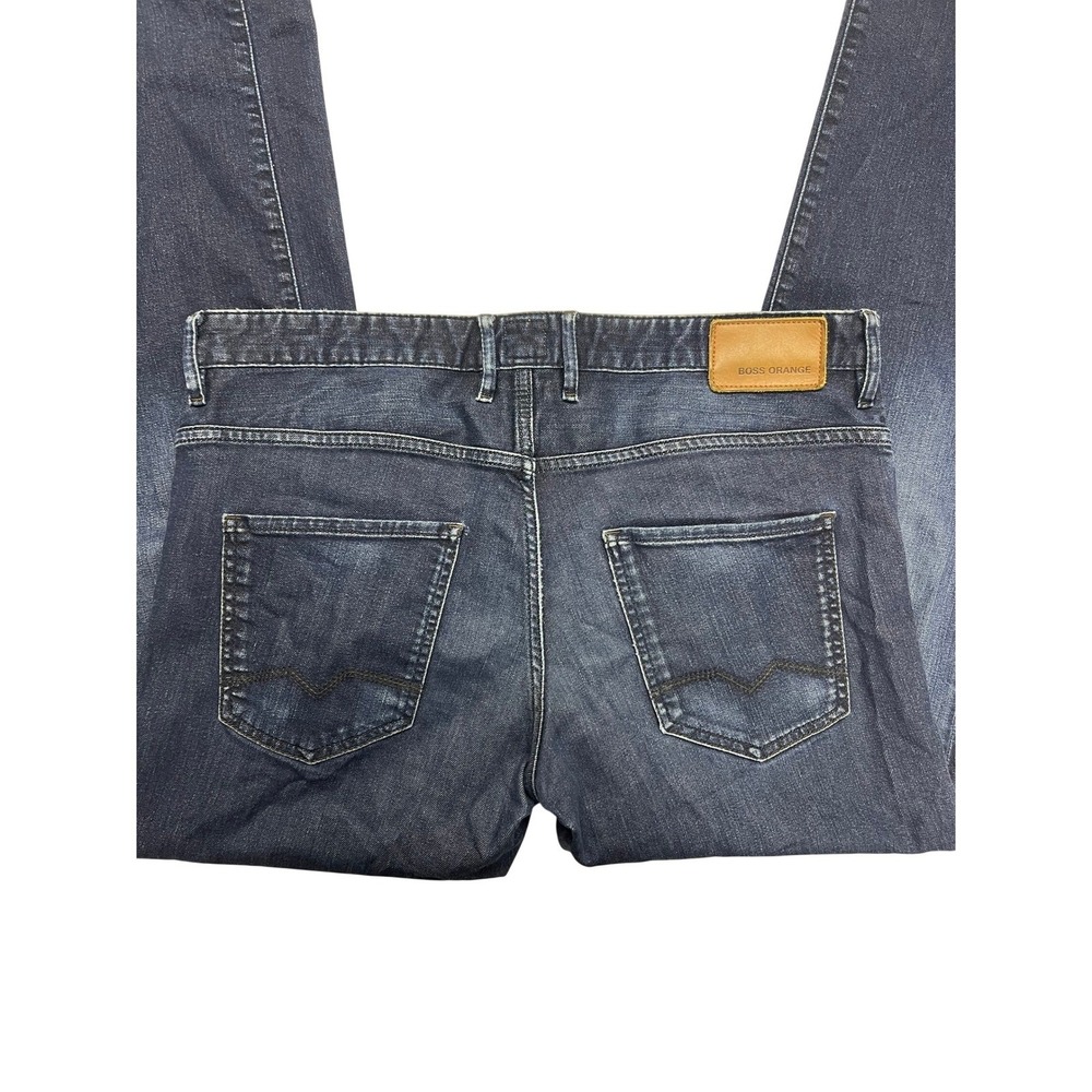BOSS Orange Men's Dark Wash Straight Leg Denim Jeans Size 36x30 - Picture 5 of 8